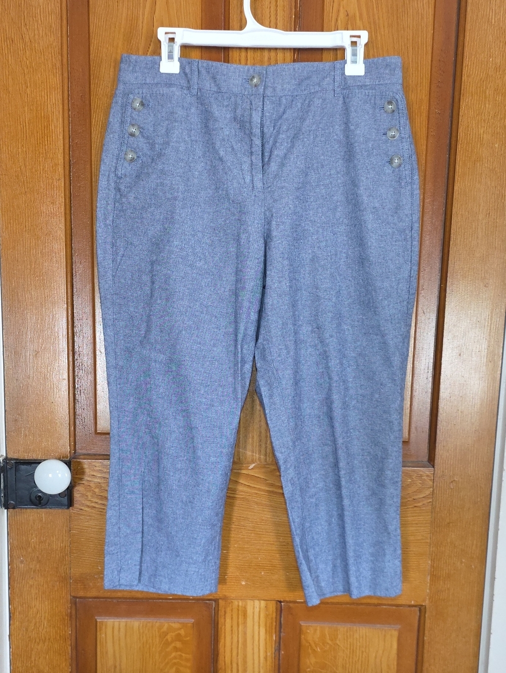 Talbots Cropped Dress Pants with Side Buttons